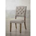 Kd Estanteria Side Chair In Cream Linen & Weathered Oak, 2PK KD3091733